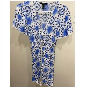 Forever 21 Blue Floral Summer Dress
